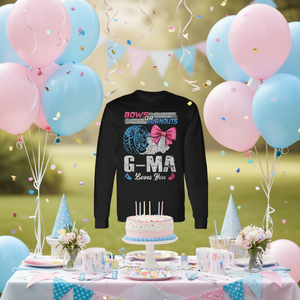 Camiseta de manga larga para revelación de género, Burnouts Or Bows Your G Ma Loves You - Product Image 3