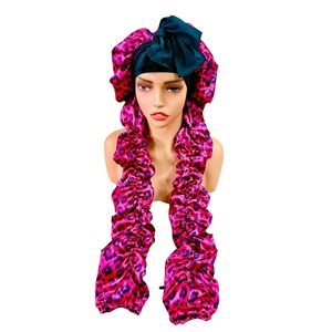 <span class=keywords><strong>Bonnet</strong></span> <span class=keywords><strong>de</strong></span> <span class=keywords><strong>nuit</strong></span> amélioré en satin double couche avec ruban réglable, plissé, tube long, <span class=keywords><strong>pour</strong></span> <span class=keywords><strong>dreadlocks</strong></span> et cheveux longs, sans chaleur, <span class=keywords><strong>pour</strong></span> adultes, quatre tailles - Product Image 4