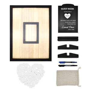 Livre d'or alternatif pour mariage avec cœurs en bois, panneaux de livre d'or pour mariage, <span class=keywords><strong>anniversaire</strong></span>, fête de naissance, baby shower - Product Image 2