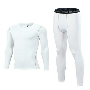 Combinaison de fitness pour hommes Gym Tight Fitting Pantalon à manches longues Combinaison d'entraînement de <span class=keywords><strong>basket</strong></span>-ball - Product Image 2