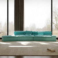 Canapé Cloud Moderne Minimaliste en Tissu Personnalisé, Sélection de Sièges de Designer Italien pour Maison, Villa, Hôtel Étoilé