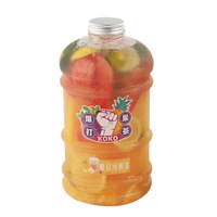 Seau à thé au lait transparent en PETG de 2200 ml (74 oz), bouteille portable pour boissons, pot de sport, bouilloire pour eau, thé boba, jus, boissons, bière