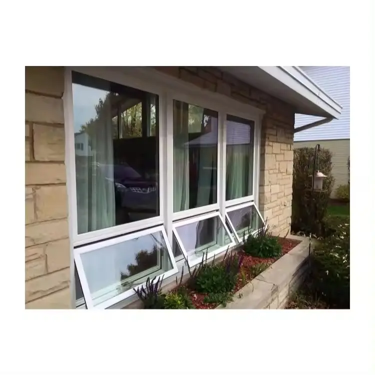 Tilt turn windows plastic waterproof double glazed casement upvc tilt and turn window