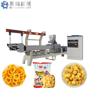 Ligne de production de snacks soufflés multifonctionnelle à double extrudeuse industrielle, machine de transformation des snacks au maïs et au riz - Product Image 2