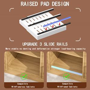 <span class=keywords><strong>Cassetti</strong></span> estraibili a larghezza regolabile per la casa profondo armadio Organizer per armadio da <span class=keywords><strong>cucina</strong></span> senza cornice pentola e padella - Product Image 2