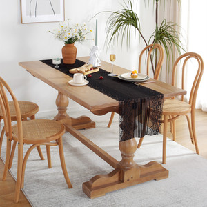 <span class=keywords><strong>Camino</strong></span> <span class=keywords><strong>de</strong></span> <span class=keywords><strong>Mesa</strong></span> Romántico <span class=keywords><strong>de</strong></span> Jacquard Blanco y Negro con Encaje Floral, <span class=keywords><strong>de</strong></span> Lujo y Alta Calidad, <span class=keywords><strong>para</strong></span> Decoración <span class=keywords><strong>de</strong></span> Bodas y Banquetes - Product Image 3