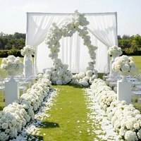 Arches de fleurs artificielles pour mariage, arches de fleurs blanches, fleurs décoratives pour événements, boules de fleurs pour mariage
