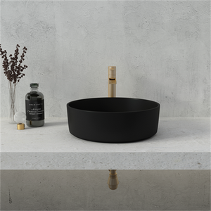 <span class=keywords><strong>Lavabo</strong></span> redondo de cemento gris claro de estilo Industrial, encimera de baño, lavabos de hormigón - Product Image 2