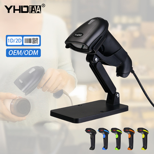 Escáner de código de barras inalámbrico para supermercado, lector de código de barras láser 1D 2D con <span class=keywords><strong>Android</strong></span> iOS Windows, cable USB, recargable - Product Image 1