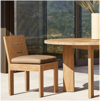 Table à manger ronde contemporaine en bois massif avec trois pieds de support en dalle pour résidence