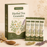 Granulés de thé aux herbes OEM/ODM, boisson botanique instantanée, sachets de 4g, marque privée