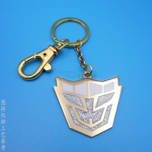 Custom Zinc Alloy <b>Anime</b> <b>Keychain</b> Bright Nickel Plated 40x40mm Logo Pendant For Gifts And Accessories - Product Image 3