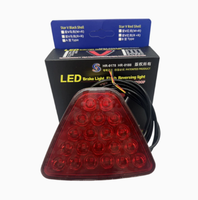 Feu de navigation triangulaire à LED, feu stop haute luminosité, feu arrière stroboscopique universel pour modification de voiture, feu de croisière LED environnant