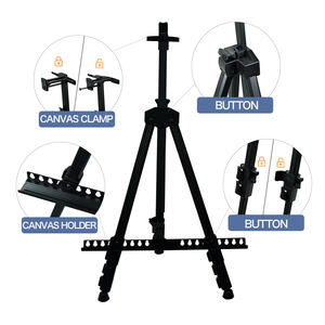 Tripod logam tampilan kualitas tinggi, sandaran sketsa aluminium menggambar seni dapat diatur - Product Image 3