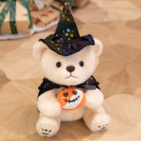 Ours Sorcier d'Halloween en Peluche Douce, Décoration de Fête, Cadeau, Vente en Gros Personnalisée