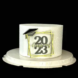नई डिजाइन 2023 खुश स्कूल की पार्टी कप केक सजावट कक्षा स्नातक थीम केक अव्वल