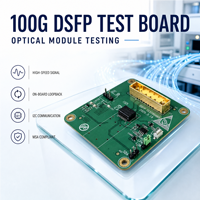Carte d'évaluation de contrôle matériel 100G DSFP pour le diagnostic des pannes de puissance des transceivers optiques DSFP en tests de laboratoire