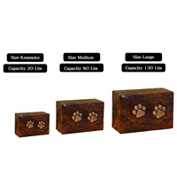 Mayorista de alta calidad oem odm urna para mascotas urna de madera grabada para cenizas de mascotas ataúdes y caja de urnas