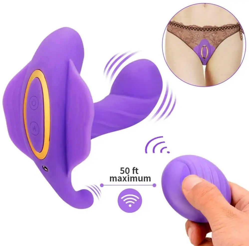 Stimulateur clitoridien à télécommande sans fil, portable, Panti vibrant, jouets pour femmes, vibrateur papillon