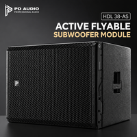 HDL38A Subwoofer actif simple 18 pouces pour système Line Array PA, 3200W, woofer néodyme classe D, bobine mobile 4 pouces, 136dB, DSP Bass, pour location de sonorisation HDL30-A