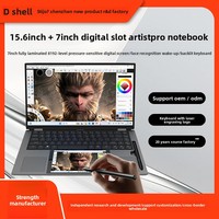 2025 Yeni Çift Ekranlı Laptop Tablet Kombinasyonu 15.6" +7" Sanatçı Pro Çizim Tableti Windows 11 165Hz 16G+1TB SSD Intel Business 4G