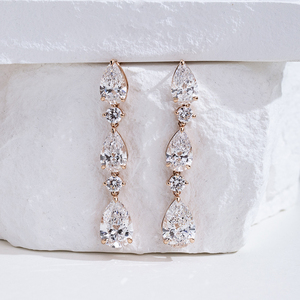เครื่องประดับเมสซี่ MSE-930 ต่างหูเพชรทองคำขาว 18K สำหรับผู้หญิง - Product Image 3