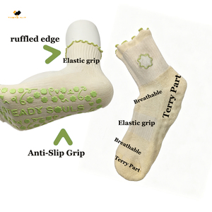 Calcetines de Pilates con Agarre Antideslizante Personalizados de Fábrica, Calcetines de Yoga Antideslizantes para Venta al Por Mayor con Logotipo Personalizado - Product Image 4