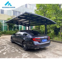 Garage de voiture extérieur Aluminium PC solide Ombre Allée Carport Cadre en aluminium Parking de voiture