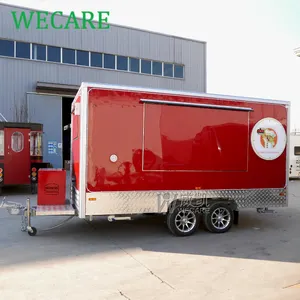 我们可牵引咖啡冰淇淋车玉米卷油条食品拖车移动沙威玛食品卡车设备齐全的厨房出售欧洲