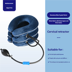 Tekanan Udara Dapat Disesuaikan Kain Beludru 3 Lapis Perangkat Traksi Penggunaan Sehari-hari untuk Meredakan Kelelahan Serviks dan Nyeri Leher Pekerja Kantoran. - Product Image 6