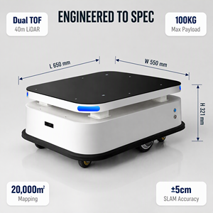 Chasis de <span class=keywords><strong>Robot</strong></span> Industrial con Navegación SLAM, Construcción Metálica, Motores Dobles de 2x200W, Compatible con SDK para Plataformas AMR - Product Image 4