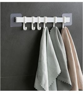 Ganci appendiabiti da parete in PP per cucina e bagno, resistenti, con adesivo, per appendere vestiti, asciugamani e oggetti vari. - Product Image 5
