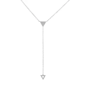 Của Phụ Nữ Cá Nhân Thời Trang Vòng Cổ Rhodium Mạ Đảng Wedding 925 Bạc Lariat Vòng Cổ