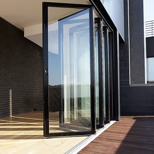 간단한 디자인 알루미늄 레스토랑 슬라이딩 가격 보안 문 현관 문 주택 현대
