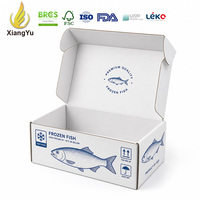 Boîte d'emballage personnalisée pour poisson congelé, boîte d'expédition en carton ondulé pour fruits de mer, carton pour la transformation du poisson et la chaîne du froid