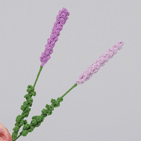 Vente directe d'usine, bouquet de lavande artificielle fait main au crochet, en bois, fleur éternelle personnalisée, cadeau