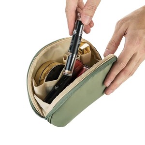 Borsa Cosmetica a Mezzaluna per Donne e Ragazze, Resistente all'Acqua, Ecologica, in Nylon e Seta, con Cerniera, Organizer per Trucchi alla Moda, Morbida - Product Image 5