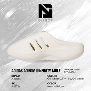 Adidas Adifom Iiinfinity 'off White' Indoor Outdoor Sports <b>Slippers</b> Comfortable Foam <b>Slippers</b> - Product Image 6