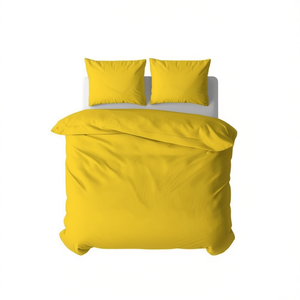 Juego de Funda Nórdica 100% Algodón Amarillo Alemán para Cama Individual 135x200cm - Product Image 3