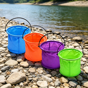 Portable Folding Telescopic Water Bucket 1-3L Collapsible Multi-Purpose For Art Painting Beach Children's Use - Product Image 1