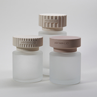 Diffuseur d'huiles essentielles en verre transparent vide avec couvercle en diatomite personnalisé pour parfumer la maison
