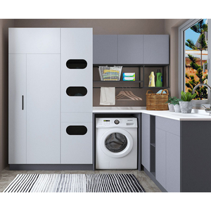 Gabinetes de <span class=keywords><strong>Lavandería</strong></span> y Baño Modernos OPPEIN en Gris Mate Claro - Product Image 1