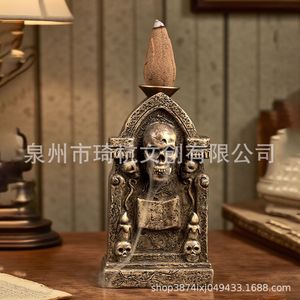 Halloween Tombstone Decoration With <b>Backflow</b> <b>Incense</b> Holder Synthetic Resins Indoor Reusable Prop For Living Room Entryway - Product Image 3