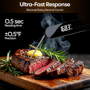 Termómetro Digital CE de Lectura Instantánea para Carne, Termómetro de Cocina Impermeable con Pantalla LCD Retroiluminada para Barbacoa, Asador y Ahumador - Product Image 6