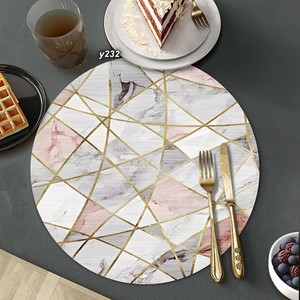 Sous-verres souples ronds Offre Spéciale pour boissons ABSORBANT <span class=keywords><strong>Tapis</strong></span> de protection de table de <span class=keywords><strong>cuisine</strong></span> avec base en caoutchouc pour tasses et tasses - Product Image 1