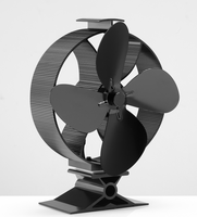 Chauffage d'extérieur hivernal écologique pour poêle à granulés Ventilateur à granulés pour cheminée à 4 pales alimentées par la chaleur EcoFan