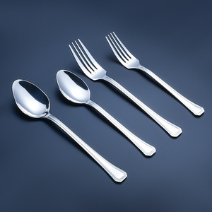 Juego de Cuchillo, Tenedor y Cuchara de Acero Inoxidable Minimalista Moderno <span class=keywords><strong>para</strong></span> Uso en Hoteles y Restaurantes, Vajilla <span class=keywords><strong>para</strong></span> Bodas - Product Image 4