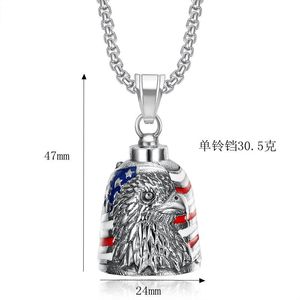 Colgante de águila de acero inoxidable con diseño de bandera estadounidense para motocicleta, collar, regalo - Product Image 4