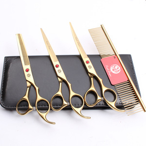 Bộ Dụng Cụ Cắt Tỉa Thú Cưng Bằng Thép Không Gỉ Màu Tím 7.0 Inch Bán Chạy Bộ Kéo Tỉa Lông Chó Màu Tím - Product Image 2