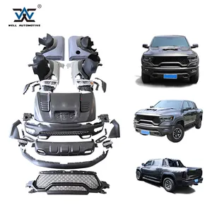 Hot Sale Off-Road Parts Front Car Bumpers ABS Grille Black Body kits For 2013-2018 ram 1500 Upgrade To TRX